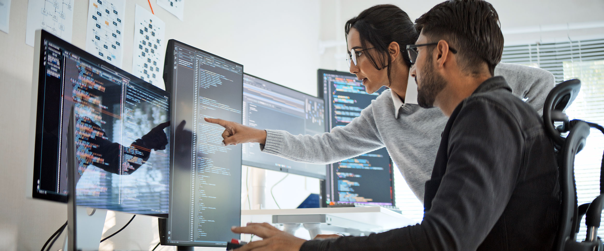 Cyber analyst workers